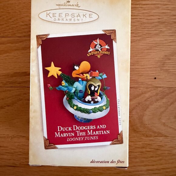 Vintage Duck Dodgers and Marvin the Martian Hallmark Keepsake Ornament - Picture 1 of 16